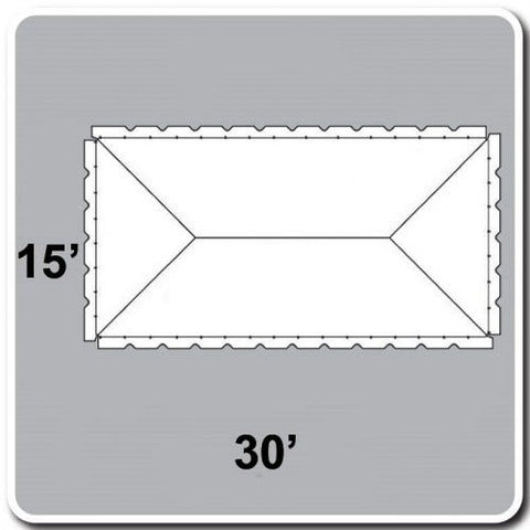 15' x 30' West Coast Frame Party Tent Top - White