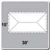 Image of 15' x 30' West Coast Frame Party Tent Top - White