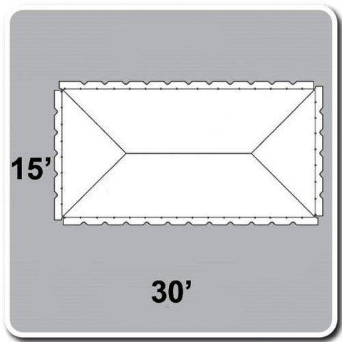 15' x 30' White PVC Weekender West Coast Frame Tent Top