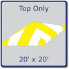 Image of 20' x 20' West Coast Frame Party Tent Top - Yellow and White