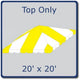 20' x 20' Weekender West Coast Frame Tent Top - Yellow