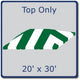 20' x 30' West Coast Frame Party Tent Top - Green and White