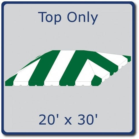 20' x 30' West Coast Frame Party Tent Top - Green and White