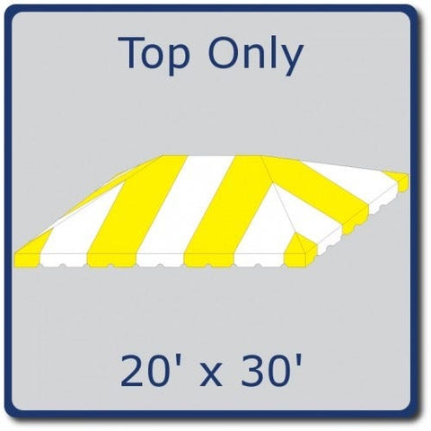 20' x 30' West Coast Frame Party Tent Top - Yellow and White