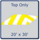 20' x 30' West Coast Frame Party Tent Top - Yellow and White