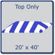20' x 40' West Coast Frame Party Tent Top - Blue and White