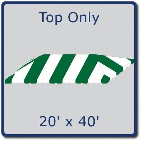 20' x 40' West Coast Frame Party Tent Top - Green and White