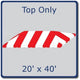 20' x 40' West Coast Frame Party Tent Top - Red and White