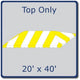 20' x 40' West Coast Frame Party Tent Top - Yellow and White