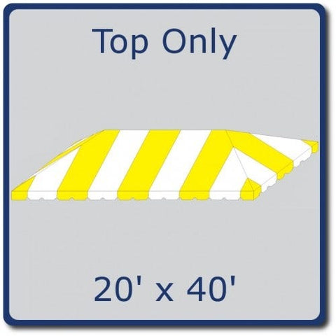 20' x 40' West Coast Frame Party Tent Top - Yellow and White