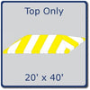 Image of 20' x 40' West Coast Frame Party Tent Top - Yellow and White