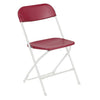 Image of Burgundy Plastic Folding Chairs