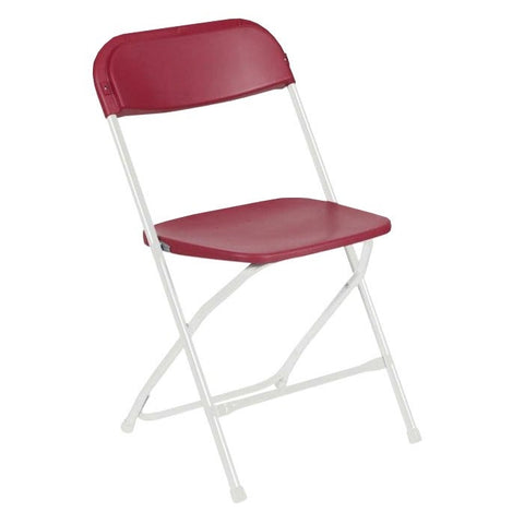 Burgundy Plastic Folding Chairs