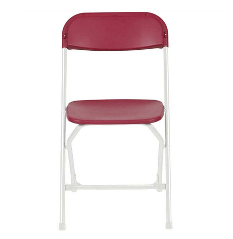 Burgundy Plastic Folding Chairs