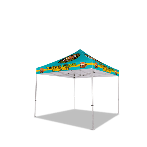 Custom Canopy Tent with Back Wall & Table Cover