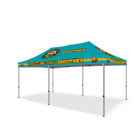 Custom Canopy Tent with Back Wall & Table Cover