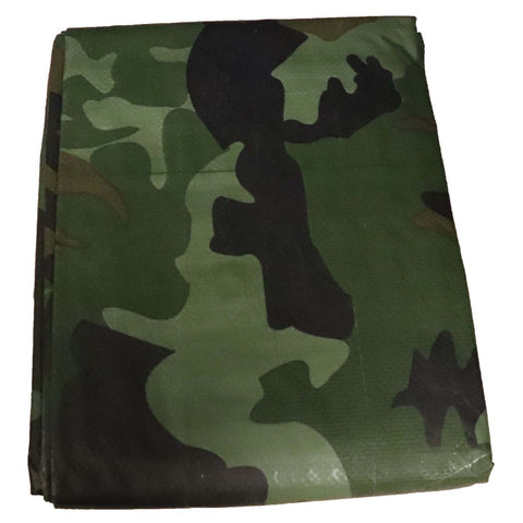 10' x 10' Multi-Purpose Water Resistant Camo Poly Tarp Cover