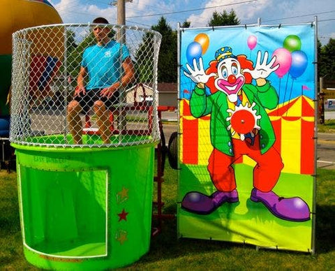 Replacement Winged Dunking Booth Vinyl Canvas - Clown
