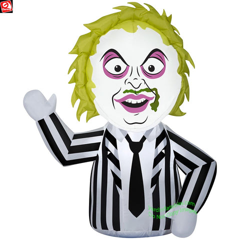 3' Gemmy Airblown Inflatable Halloween Car Buddy Stylized Beetlejuice