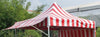 Image of 10' PVC Speedy Pop-up Tent Canopy Top Extension, Red and White