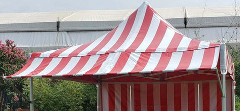 10' PVC Speedy Pop-up Tent Canopy Top Extension, Red and White