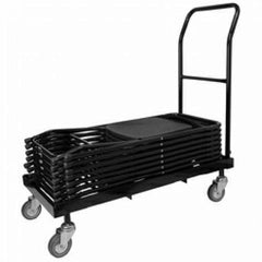 Rolling Folding Chair Cart - Black, Standard