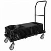 Image of Rolling Folding Chair Cart - Black, Standard