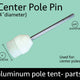 4" Diameter Center Tent Pole Replacement Tip