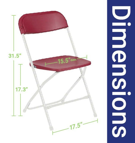 Burgundy Plastic Folding Chairs