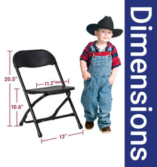Kids Black Plastic Folding Chairs