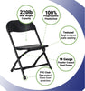 Image of Kids Black Plastic Folding Chairs