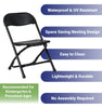 Image of Kids Black Plastic Folding Chairs
