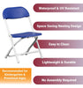 Image of Kids Blue Plastic Folding Chairs