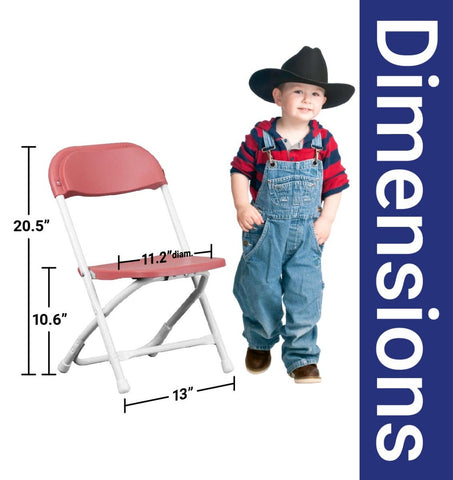 Kids Red Plastic Folding Chairs
