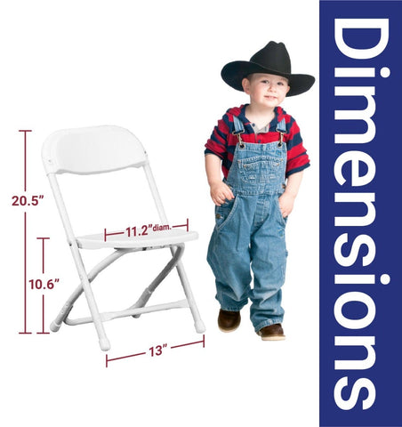 Kids White Plastic Folding Chair