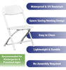 Image of Kids White Plastic Folding Chair