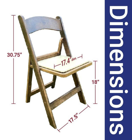 Resin Folding Chairs, Fruitwood