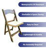 Image of Resin Folding Chairs, Fruitwood