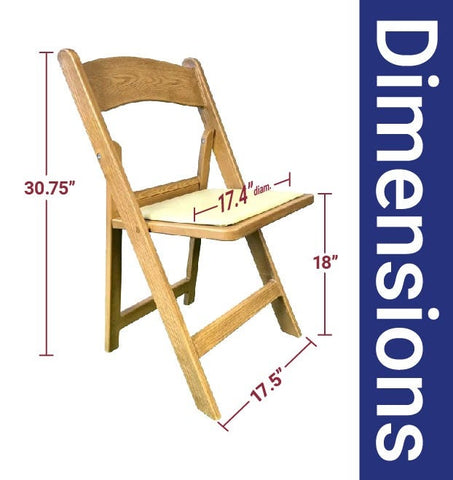 Resin Folding Chairs, Natural Wood 