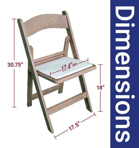 Resin Folding Chairs, Natural Wood 