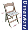 Image of Resin Folding Chairs, Natural Wood 