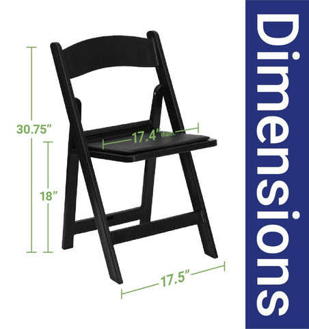 Black Resin Folding Chairs