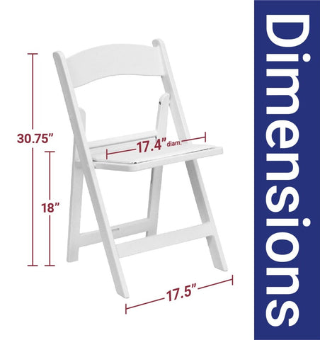White Resin Folding Chairs