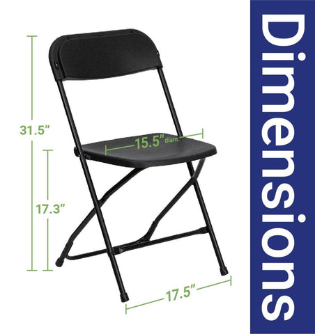 Black Folding Chairs Mixed Pallet Bundle - Standard, Big & Tall, Kids