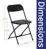 Image of Black Folding Chairs Mixed Pallet Bundle - Standard, Big & Tall, Kids