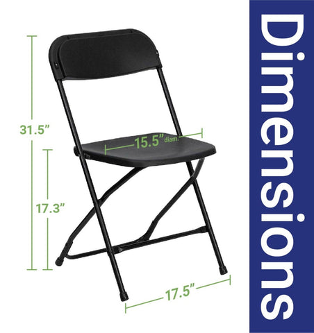 Black Plastic Folding Chairs