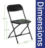 Image of Black Plastic Folding Chairs