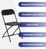 Image of Black Plastic Folding Chairs