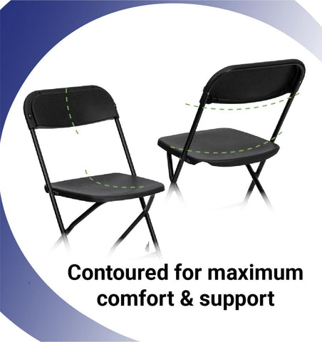 Black Plastic Folding Chairs