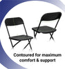 Image of Black Plastic Folding Chairs